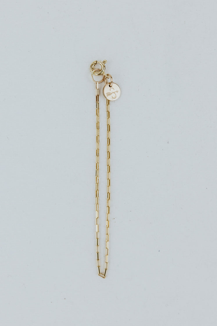 Wings Hawaii Rectangle Chain Bracelet in gold fill
