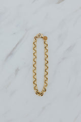 Wings Hawaii Luxe Link chain bracelet in 14k gold-filled. Fine jewelry handcrafted in Maui. Add clasp-on charms to customize a modern, luxury charm bracelet.  thumbnail