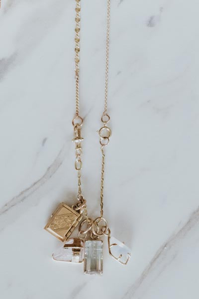 Prism Tourmaline Charm | 14k