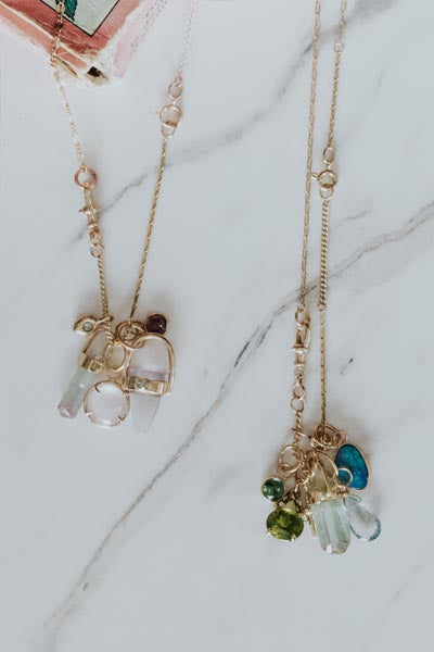 Necklace Charm - Rose Quartz | 14k