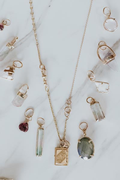 Necklace Charms - Gemstone Beads | 14k