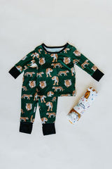 Wings Hawaii keiki pajamas tiger design with tiger baby swaddle  thumbnail