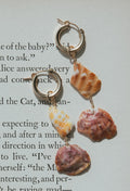 Wings Hawaii Shell Chip + Scallop Charms  for hoop earrings. Fine shell jewelry handmade in Maui. Charm Bar collection. mix, match, customize modern charm earrings. 