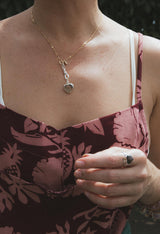 Heart Stone Necklace Charm - Chlorite Quartz thumbnail