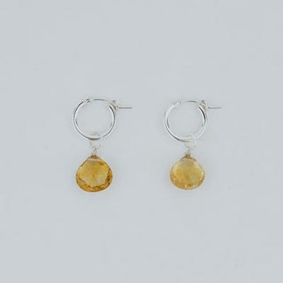 Charm Hoops - Citrine