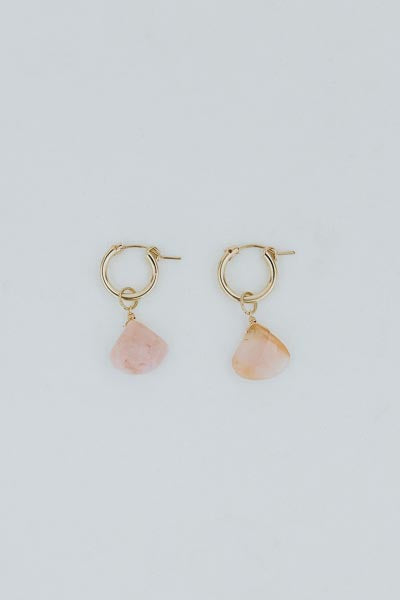 Earring Charms - Pink Opal