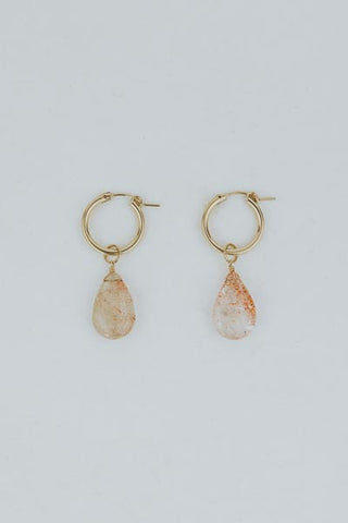 Charm Hoops - Sunstone