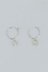 Charm Hoops - Oval Sunstone | SS thumbnail