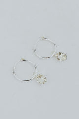 Charm Hoops - Oval Sunstone | SS thumbnail