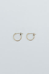 wings hawaii sleeper hoop earrings in 14k yellow gold  thumbnail