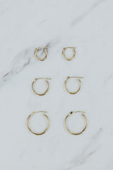 Classic Gold Hoop Bases | 14k thumbnail
