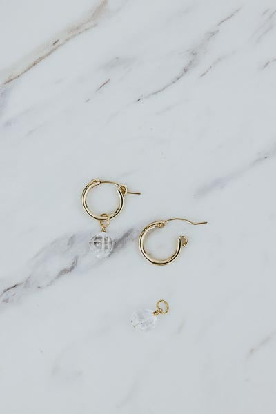 Earring Charms - Herkimer Diamond | GF
