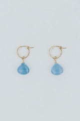 Charm Hoops - Aquamarine thumbnail