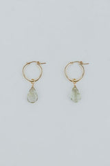Charm Hoops - Green Sunstone thumbnail