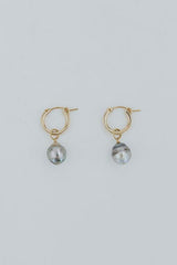 Charm Hoops - Baroque Tahitian Pearl thumbnail