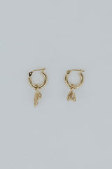 Charm Hoops - Tiny Wings 14k thumbnail