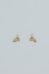 Charm Hoops - Tiny Wings 14k thumbnail