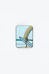 wings hawaii rainbow surfer girl enamel pin  thumbnail