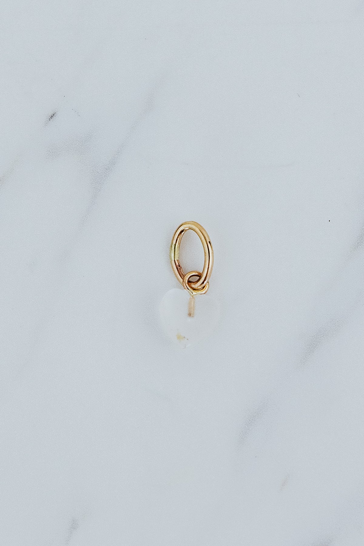 Vintage Quartz Heart Charm