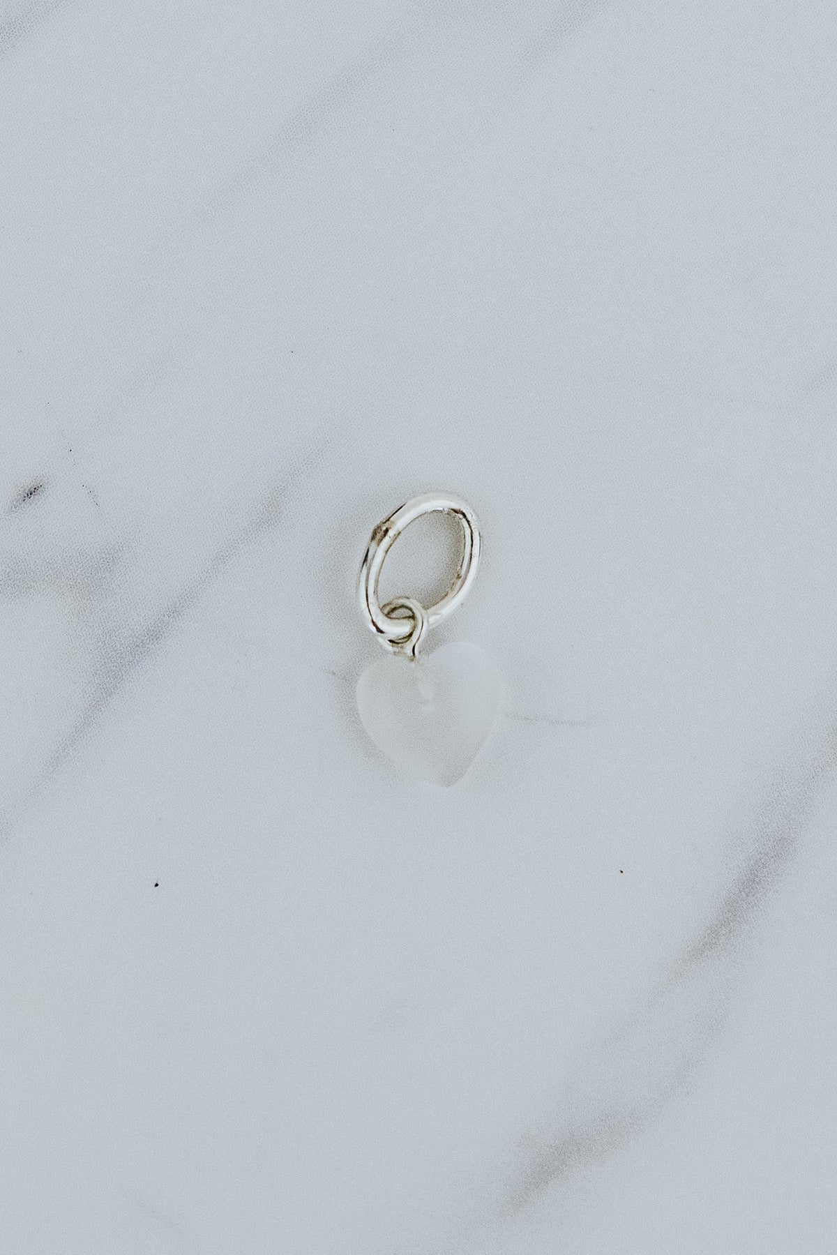 Vintage Quartz Heart Charm