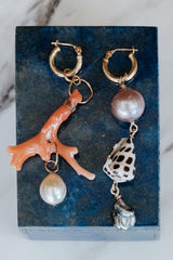 Mix Match Charm Hoops | 14k