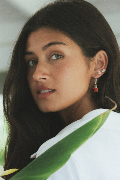 Earring Charms - Coral Heart
