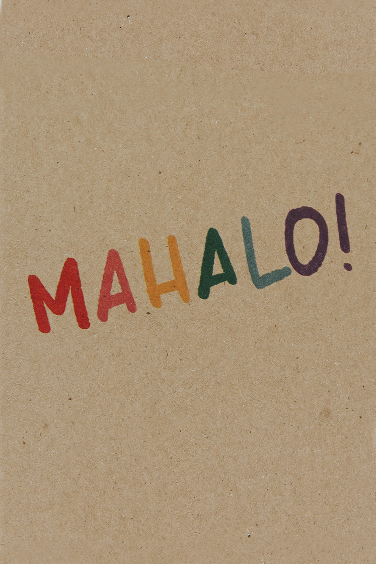 Wings Hawaii greeting card - Mahalo! 