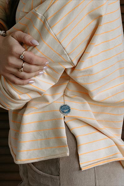 Boxy Long Sleeve - Neon Stripe