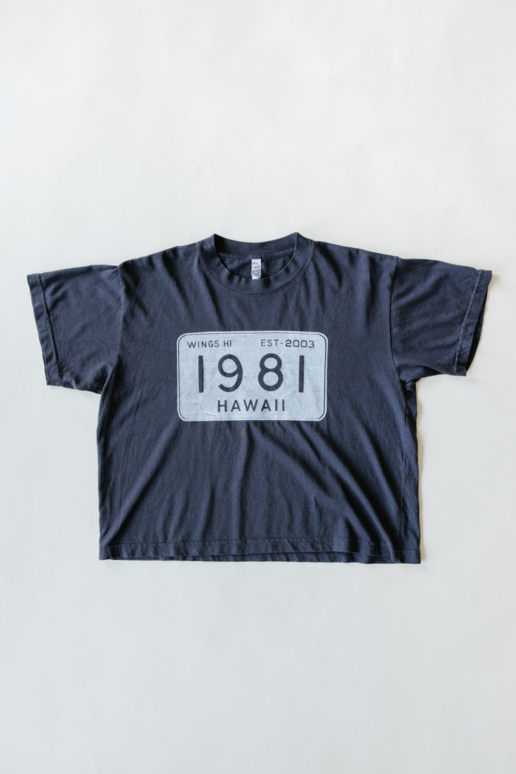 Wings Hawaii wide cropped tee 1981 