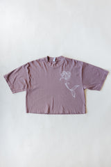 Wings Hawaii Oversized Cropped Tee - 1981 mauve front with mermaid thumbnail