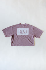 Wings Hawaii Oversized Cropped Tee - 1981 mauve back thumbnail