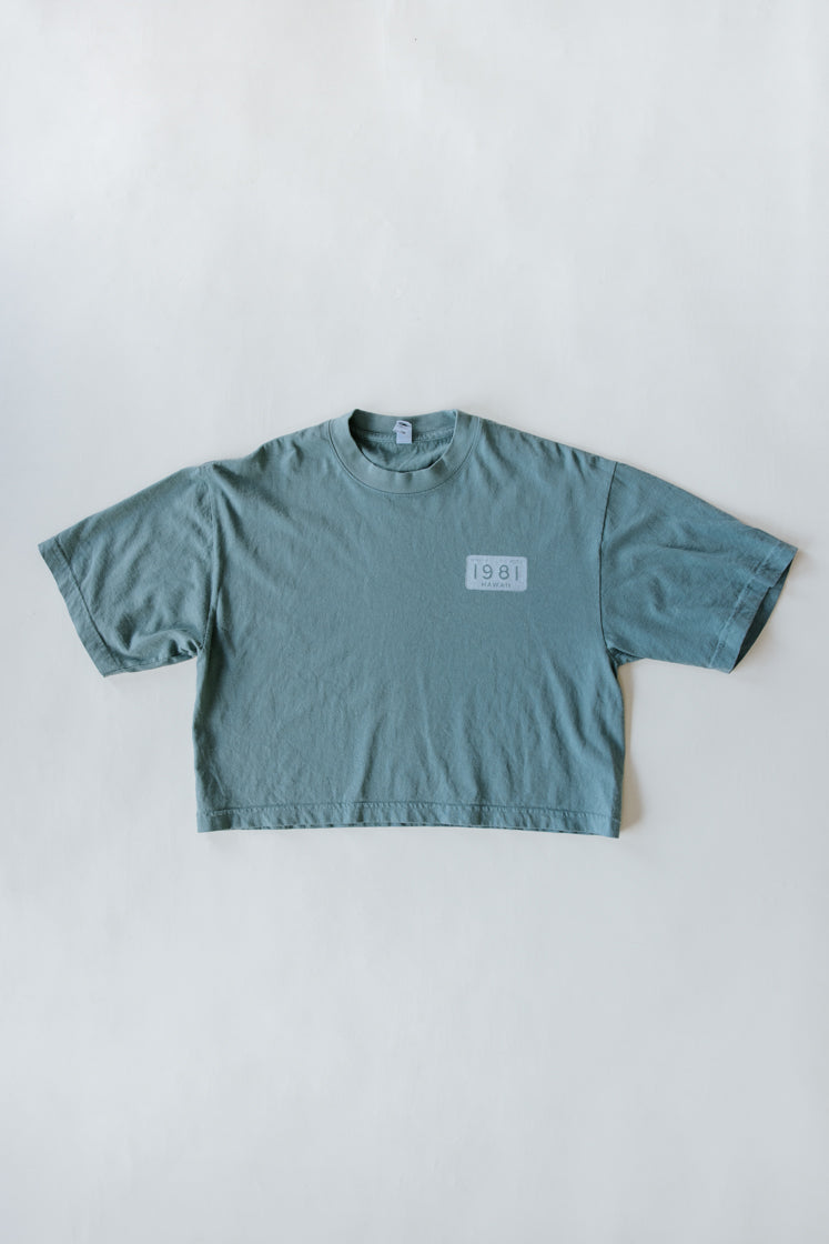 Oversized Cropped Tee - Rooster