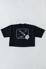 Wings Hawaii Oversized Cropped Tee - Hawaii Map in black - back   thumbnail