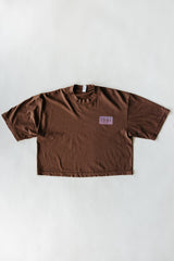 Wings Hawaii Oversized Cropped Tee - Hawaii Map in brown  thumbnail
