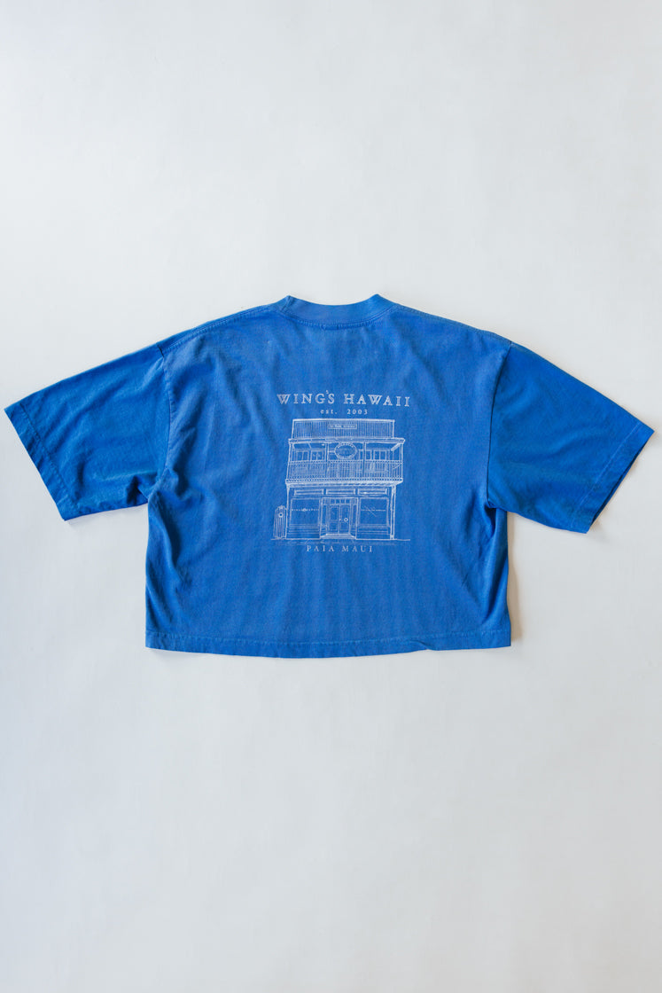 Oversized Cropped Tee - Wings Hawaii Store
