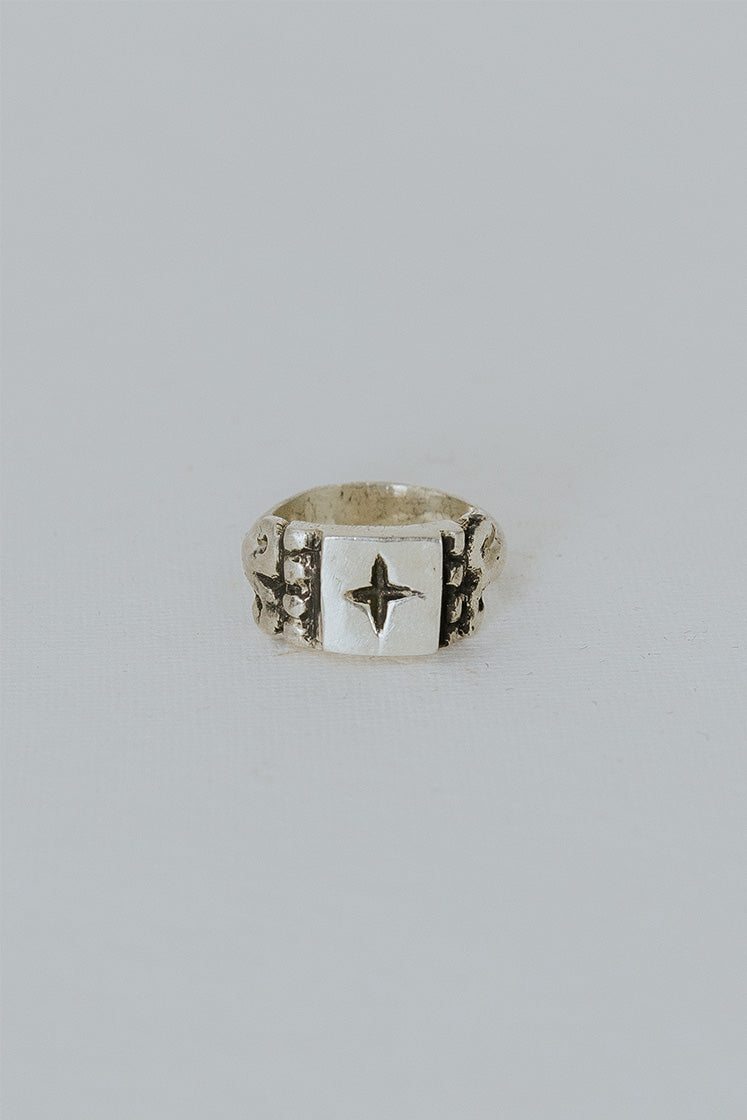 Wings Hawaii mermaid signet ring in sterling silver or solid 14k yellow gold. Fine jewelry handcrafted in Maui. 