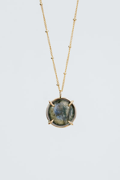 Crystal Ball Necklace - Labradorite