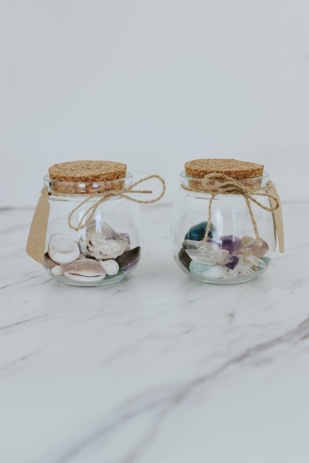 Wish Bottle - Tumbled Stones + Crystals