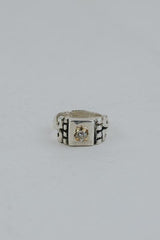 Diamond Mermaid Tail Signet Ring thumbnail