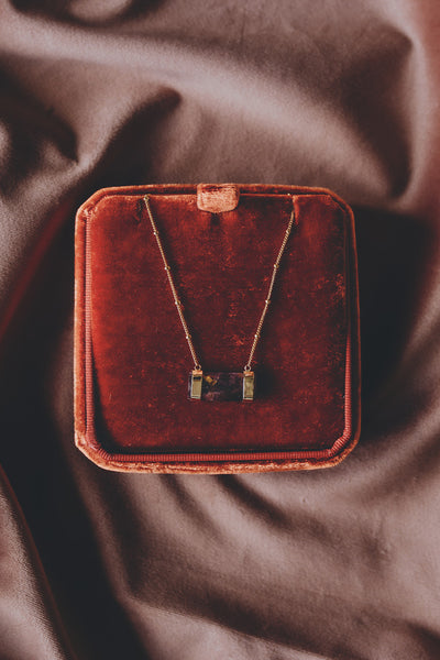 Double Banded Crystal Necklace