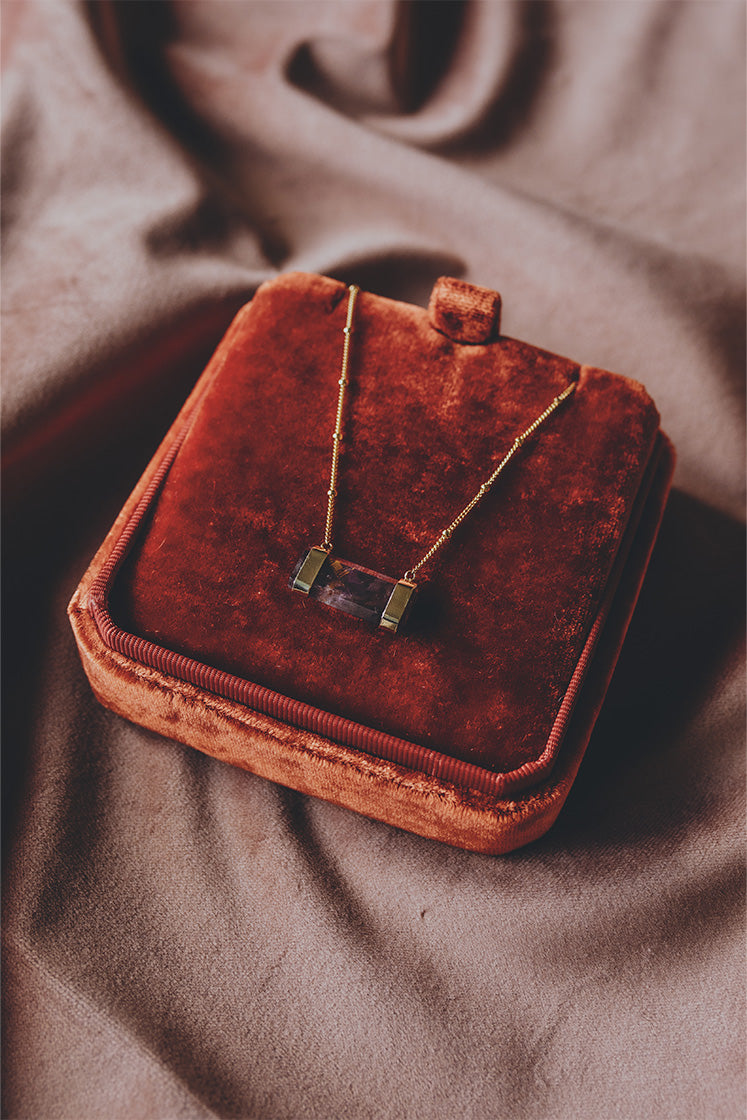 Double Banded Crystal Necklace