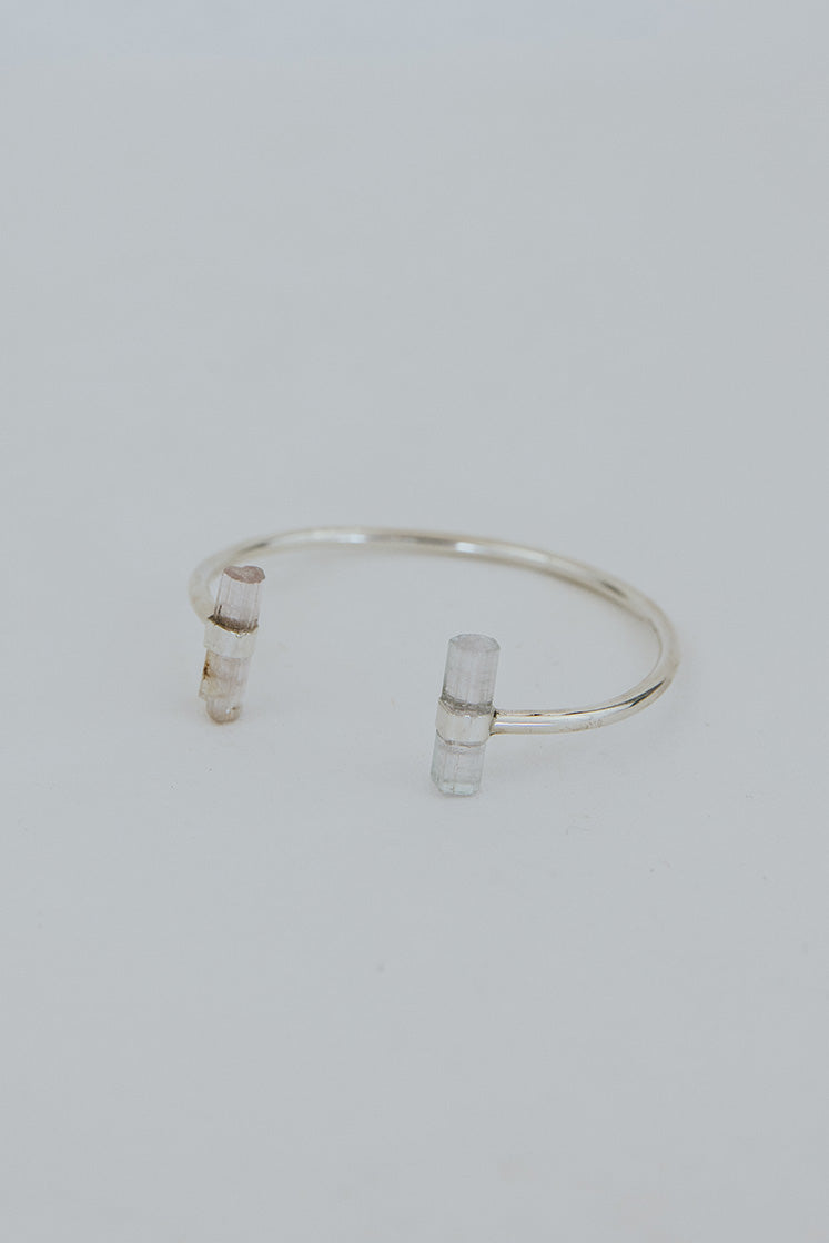 wings hawaii banded crystal cuff bracelet in sterling silver