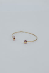 Banded Pink Tourmaline Cuff - 14k thumbnail