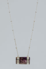 Double Banded Crystal Necklace thumbnail