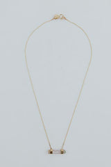 wings hawaii double banded crystal necklace with tourmaline in 14k gold fill  thumbnail