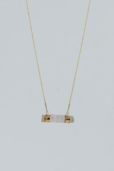 wings hawaii double banded crystal necklace with tourmaline in 14k gold fill 