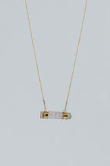 wings hawaii double banded crystal necklace with tourmaline in 14k gold fill  thumbnail