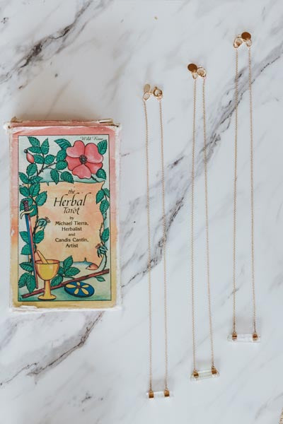 Double Banded Crystal Necklaces