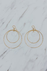 Double Hoop Earrings - Moonstone thumbnail