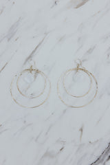 Double Hoop Earrings - Moonstone thumbnail